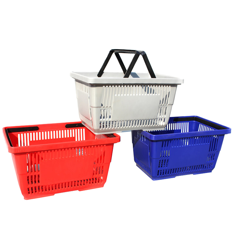 Guichang Wheeled Shopping Cart Shopping Basket Shopping Basket Plastic Food Basket Home Mini