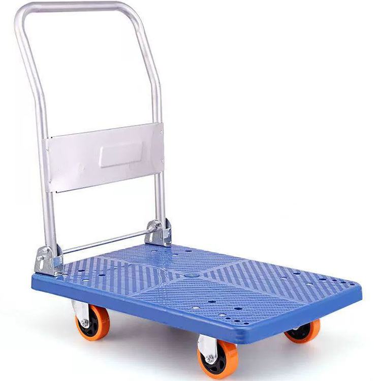 Guichang Plastic Flat Trolleysilent Trailerload Warehousehand Picking Truckfolding Truck