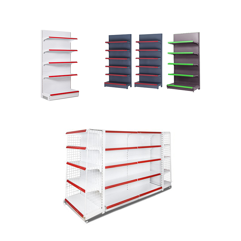 Gui Chang  40-60 KG Grocery Store Single Side Merchandise Display Shelving Anti-Rust Metal Supermarket Shelf
