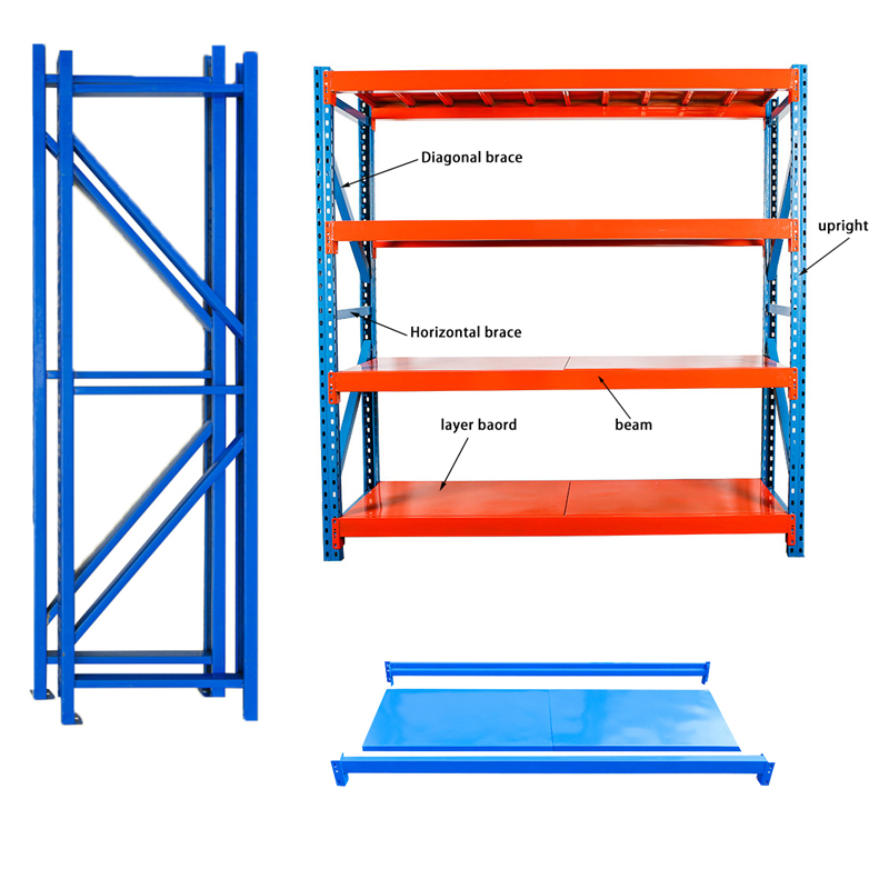 Guichang Warehouse Storage Rack Metal Material with Strong Load-bearing Color and Thickness Can Be Customized