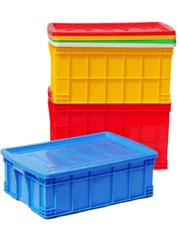 Thickened Plastic Turnover Box Rectangular Large Food Basket with Lid Storage Box Fish and Turtle Logistics Storage Plastic Fram