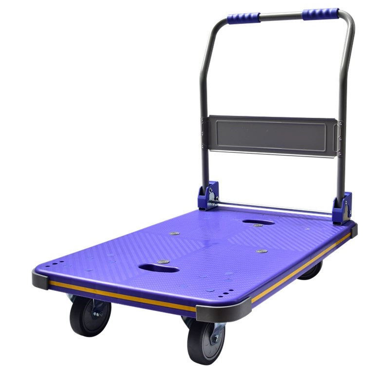 Guichang Thickened Rackstrolleysflatbed Cartssmall Trailersportable Folding Household Light and Silent Trolleys