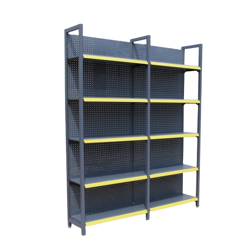 Guichang Four-pillar Shelf Wood Grain Color square Arc Upright Customizable Height Adjustable