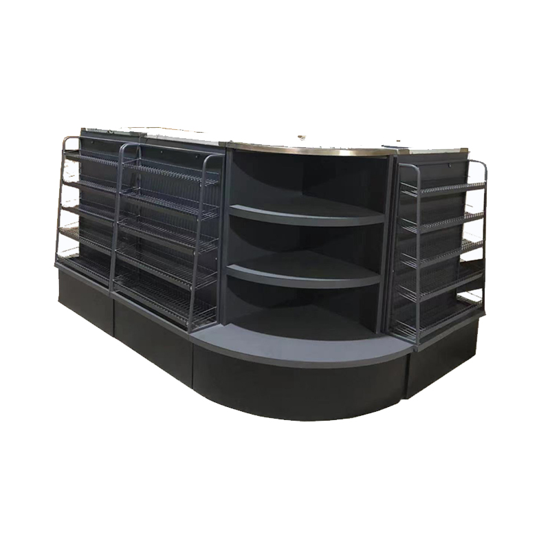 Guichang Metal Material Storage Rack Checkout Counter Candy Estantes Shelf Combination for Supermarket Use