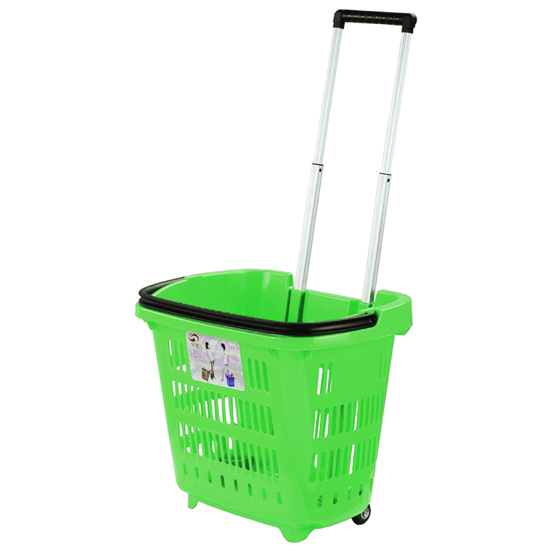 GuichangSupermarket Shopping Basket Fruit Picking BasketMetal HandlePlastic Portable Basket
