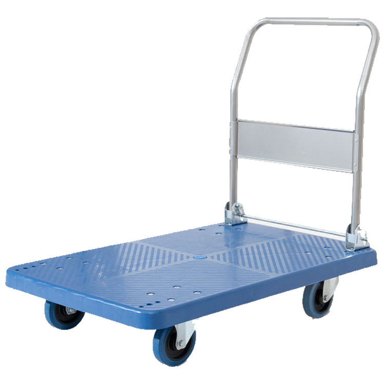 Trolley Pull Cargo Mute Trolley Flatbed Truck Handling Board Cart Trailer Shopping Trolley Lightweight Plastic Folding