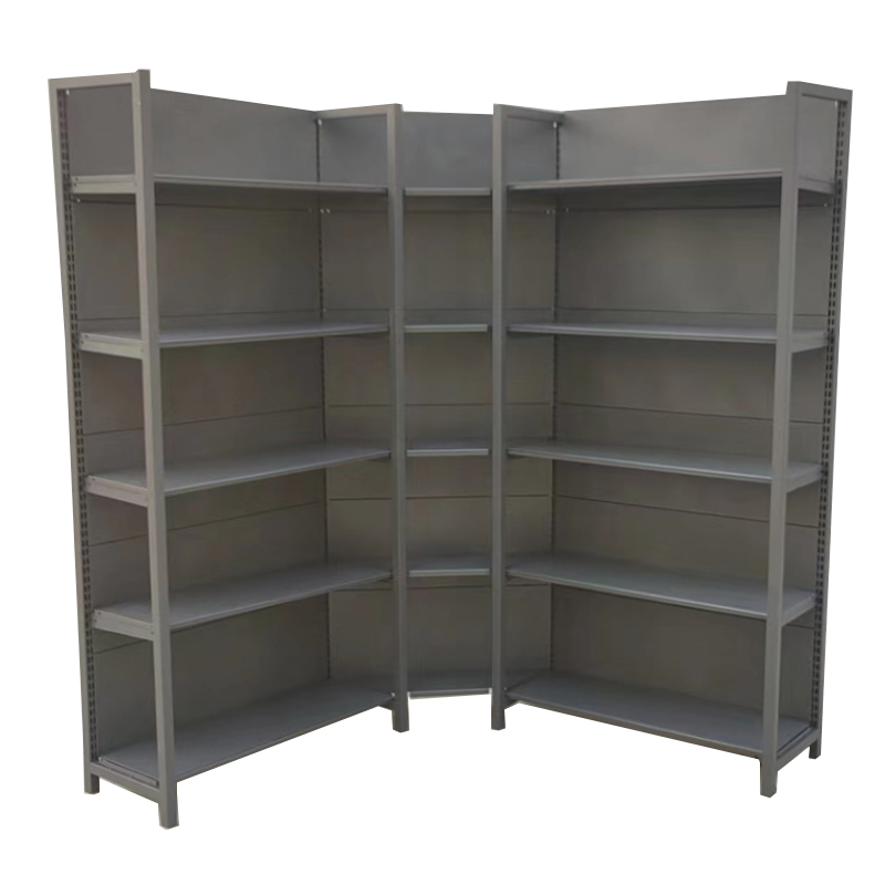 Guichang Supermarket Shelf Four-pillar Wood Grain Color square Arc Two Upright Customizable Colors and Sizes