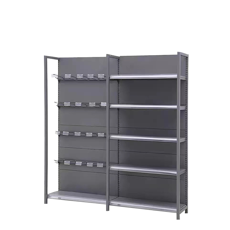 Gui Chang Wholesale Yellow Wood Grain Metal Supermarket Shelf Custom Size Retail Store Display Rack Bulk Order
