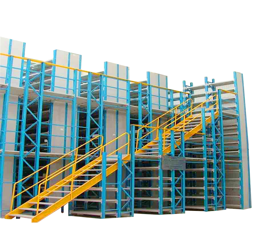 Warehouse Rack Supported Mezzanine Floor System Multi-level Shelf Steel Platform