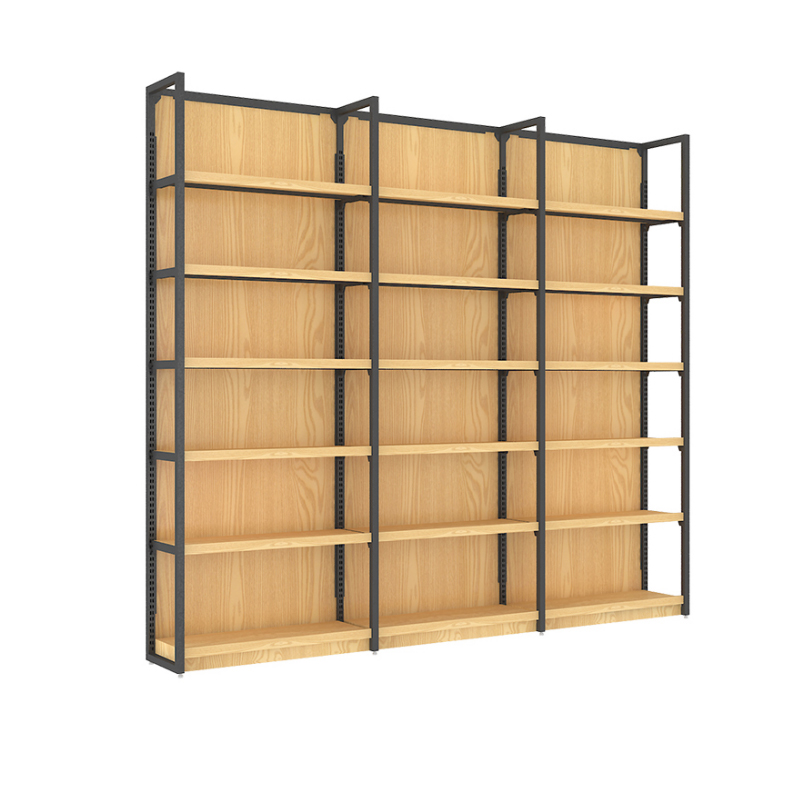 Guichang Four-column Supermarket Shelf Metal Material White Gray Customizable Different Colors Strong Load-bearing