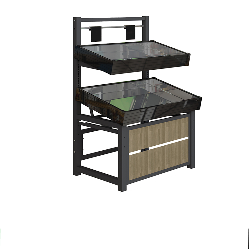 Guichang Fresh Supermarket Fruit and Vegetable Shelf Commercial Double Shelf Promotion Display Shelf