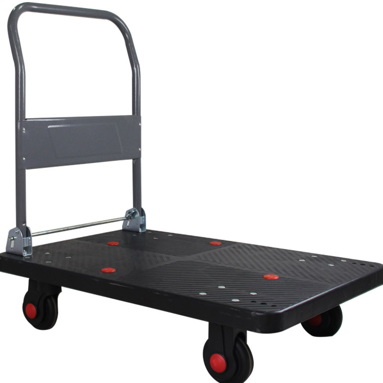 Flatbed Truck Small Trailer Push Goods Folding Hand Push Car Heavy king Light Portable Household Pull Goods Silent Cart