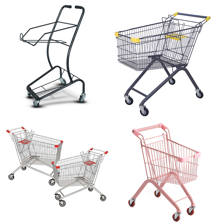 Supermarket Portable Shopping Basket Not Embroidered Steel Plastic Handle Thick Mesh Shopping Basket Shopping Mall Convenience s