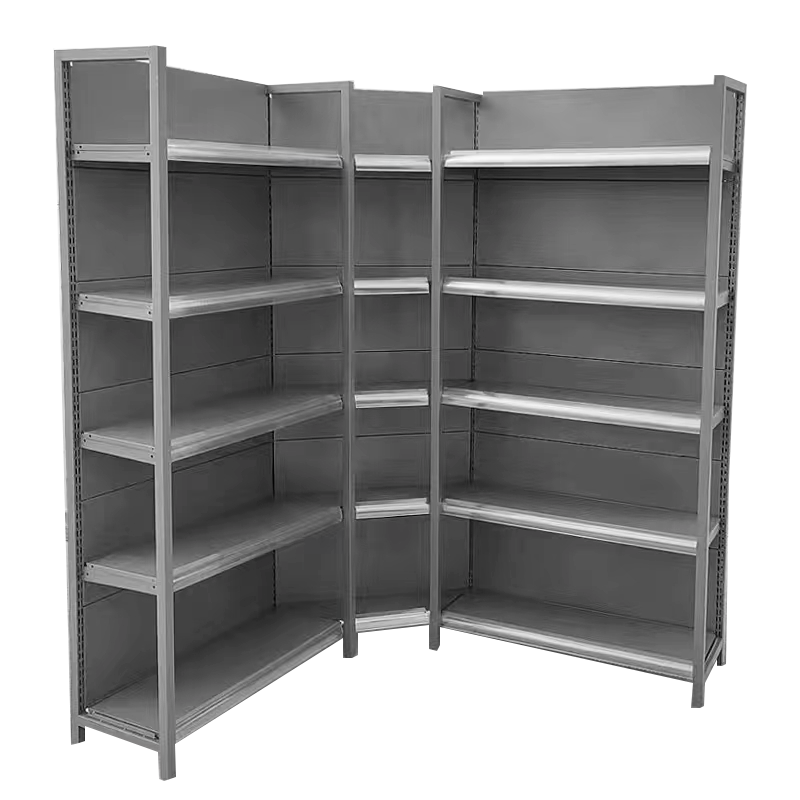 Gui Chang Wholesale Yellow Wood Grain Metal Supermarket Shelf Custom Size Retail Store Display Rack Bulk Order