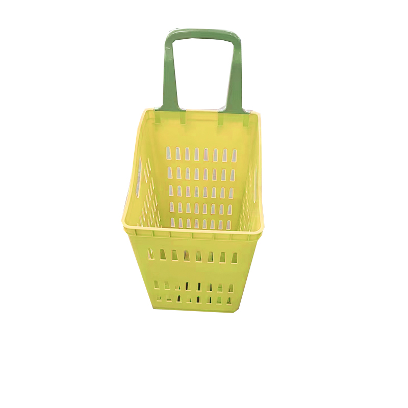 GuichangSupermarket Shopping Basket Fruit Picking BasketMetal HandlePlastic Portable Basket