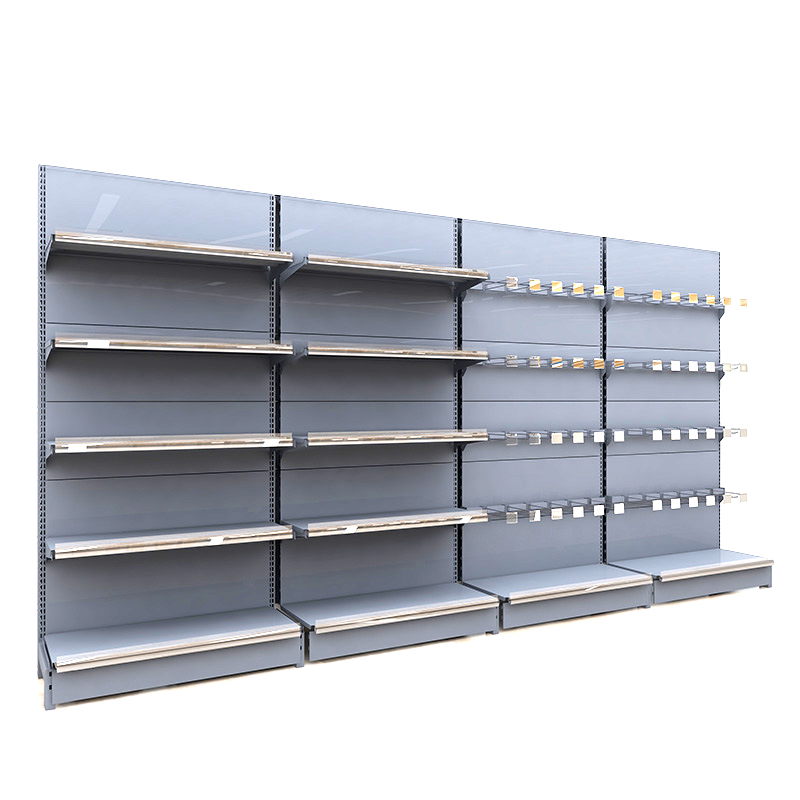 Heavy-Duty Double-Sided Gondola Grocery Rack Metal Iron Pharmacy Supermarket Shelves for Retail Store Home Storage Supermarket