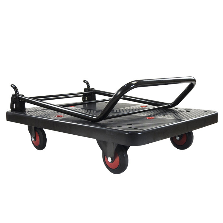 Guichang Handling Truck Thickened Small Trailer Pulling Goods Folding Flatbed Metal Moving Handling Treasure Light Handling Trol