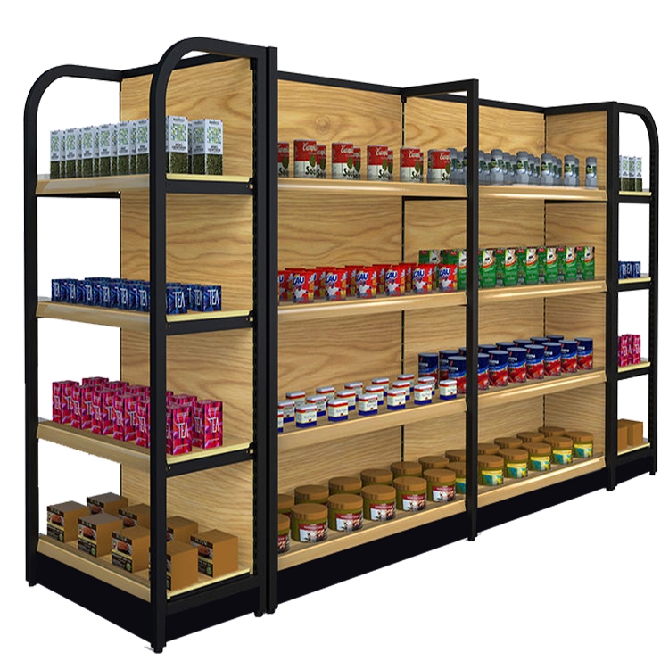 Guichang Estantes Modern Steel Metal Rack Light Heavy Duty Store Grocery Gondola Shelving Supermarkets Shops Display Stand