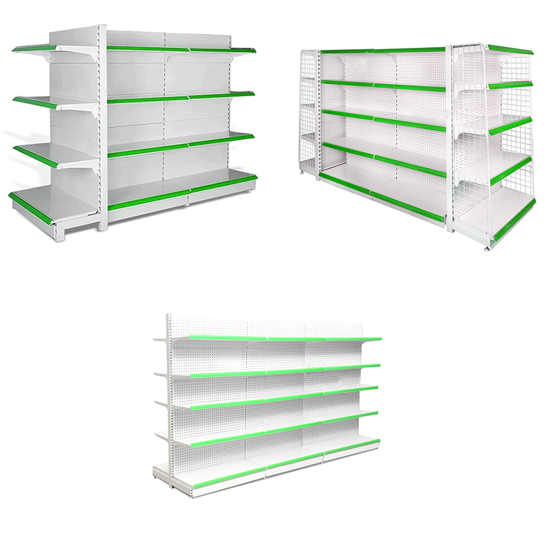 Gui Chang  Gondola Shelving Retail Display Rack Double Side Rack Adjustable Layer