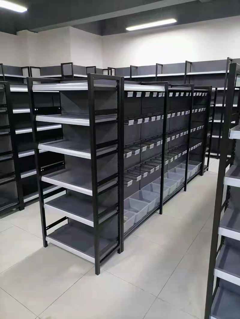 Guichang 2025 Boutique Modern Steel Metal Shelves Store Grocery Shelves Supermarket Store Display Racks