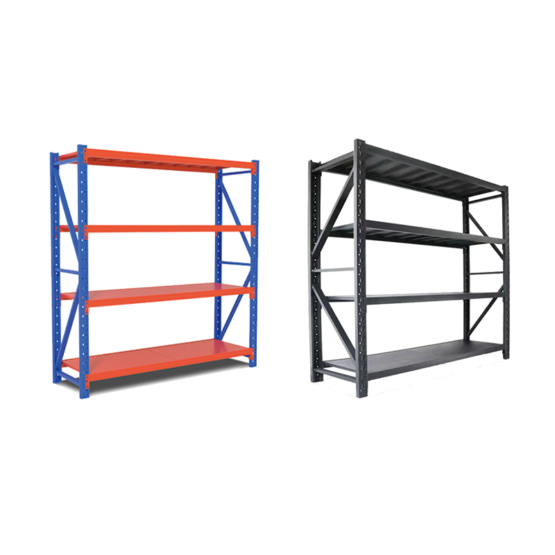 100,500KG 4-tier Metal Storage Rack, Blue Uprights & Red Steel Panels