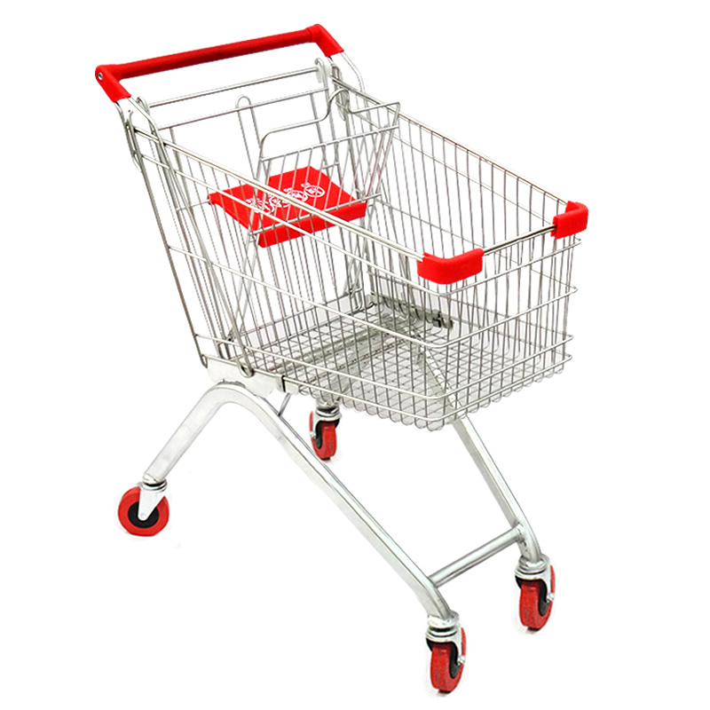 Supermarket Shopping Cart Trolley Mall European Style Cart Large Capacity Property Convenience Cart Adult Household Grocery Shop