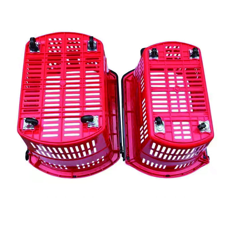 GuichangConvenience Store Special Snack ShopPlastic Portable BasketPlastic Trolley Basket with Wheels