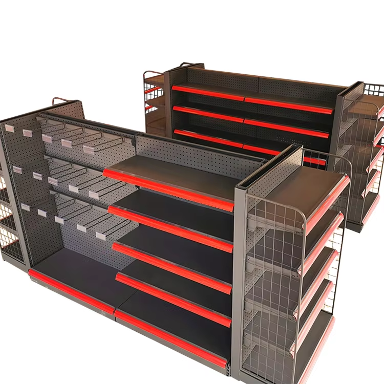 Guichang Supermarket Shelves with Metal Hanging Basket Height Can Be Adjusted at Will with the Combination of Laminates