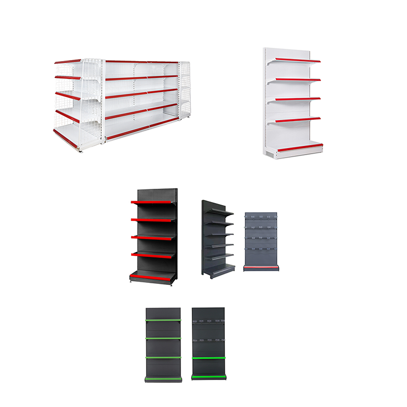 Gui Chang  Gondola Shelving Retail Display Rack Double Side Rack Adjustable Layer