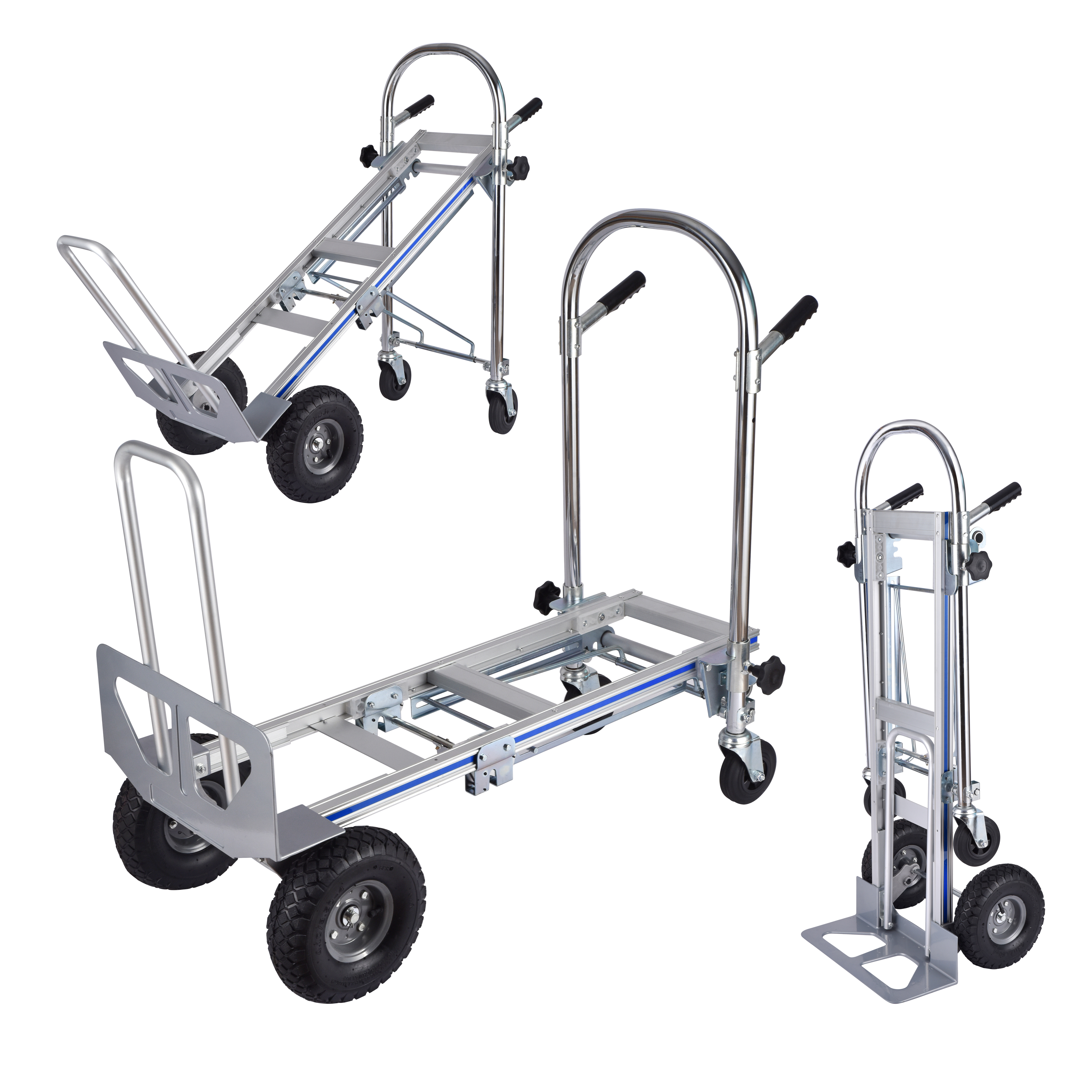 Guichang Multi-Functional Aluminum Alloy Truck Tiger Trolley Logistics Folding Hand Push Flatbed Car Cargo & Storage Equipment Estantes