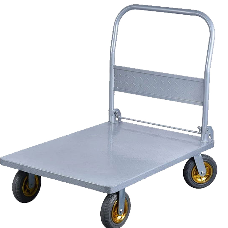Guichang Small Carts Flatbed Trucks Push Trucks Pull Carts Silent Folding Trolleys Cargo Carriers Household Trailers Pull Trucks