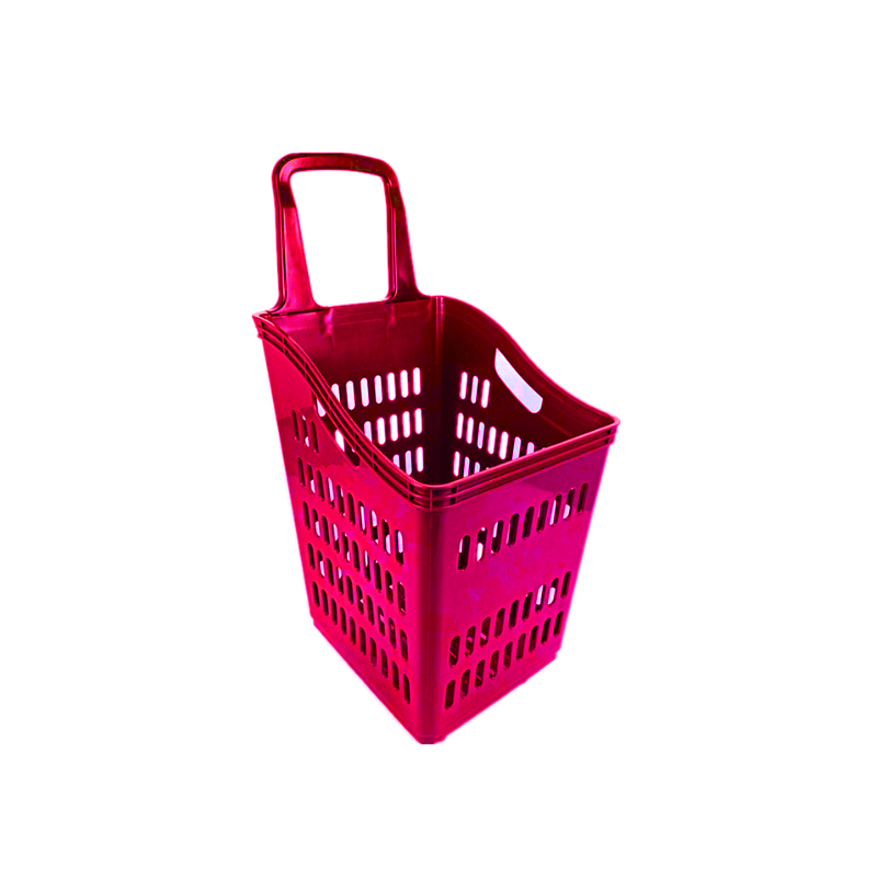 GuichangSupermarket Shopping Basket Fruit Picking BasketMetal HandlePlastic Portable Basket