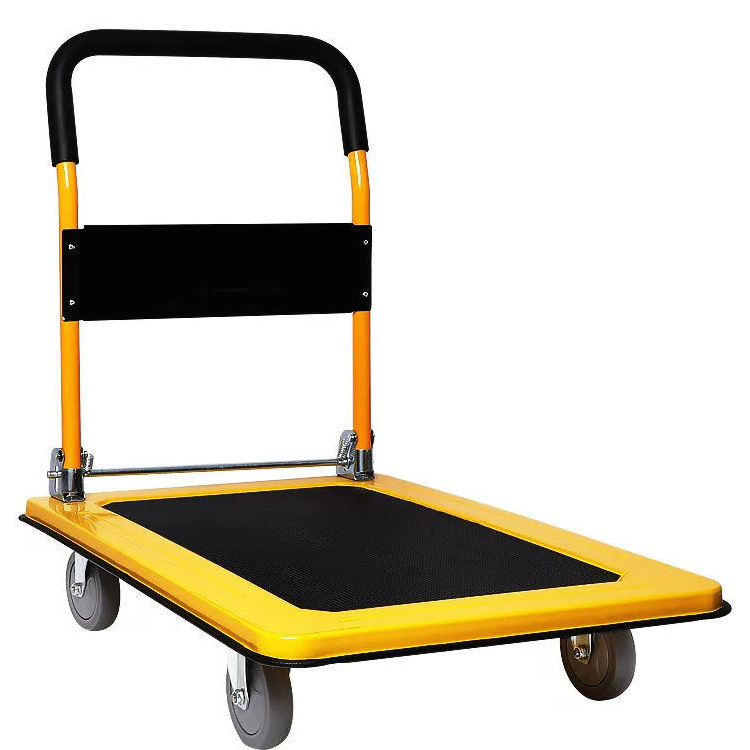 Flatbed Truck Small Trailer Push Goods Folding Hand Push Car Heavy king Light Portable Household Pull Goods Silent Cart