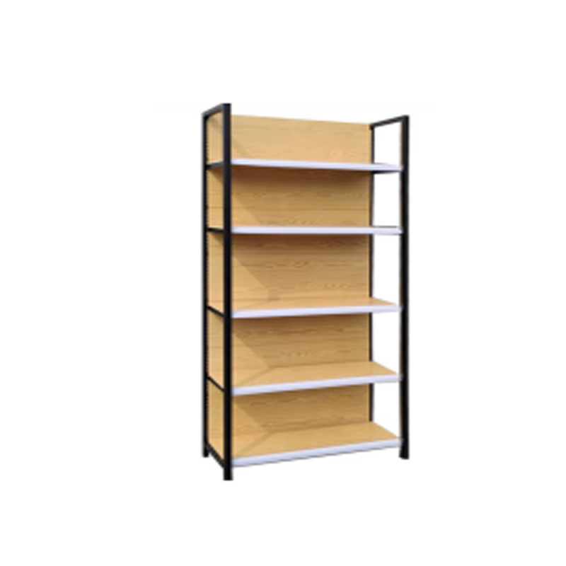 Gui Chang 40-80KG Yellow Wood Grain Display Rack, Supermarket Gondola, Pharmacy Display Shelf