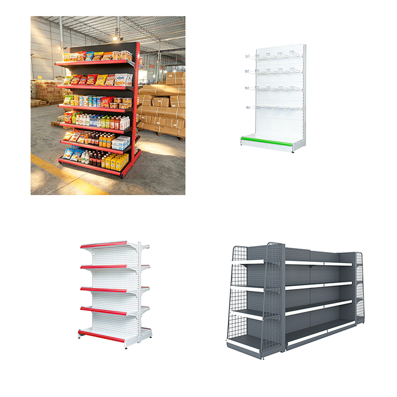 Gui Chang  40-60 KG Grocery Store Single Side Merchandise Display Shelving Anti-Rust Metal Supermarket Shelf