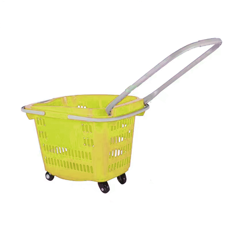 GuichangConvenience Store Special Snack ShopPlastic Portable BasketPlastic Trolley Basket with Wheels