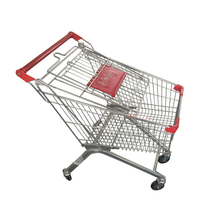 Guichang Hot Sale Supermarket Shopping Cart Trolley Shopping Cart Big Unfolding ZINC Plated