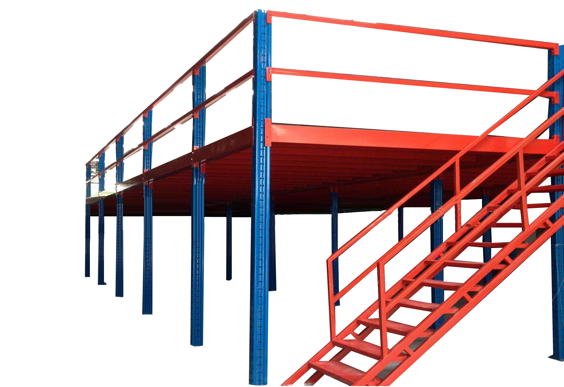 Warehouse Rack Supported Mezzanine Floor System Multi-level Shelf Steel Platform