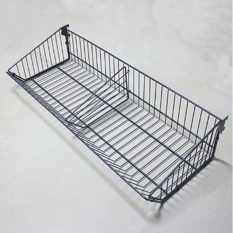 Guichang Adjustable Store Shelves with Metal Hanging Baskets Disassemblable Supermarket Display Rack