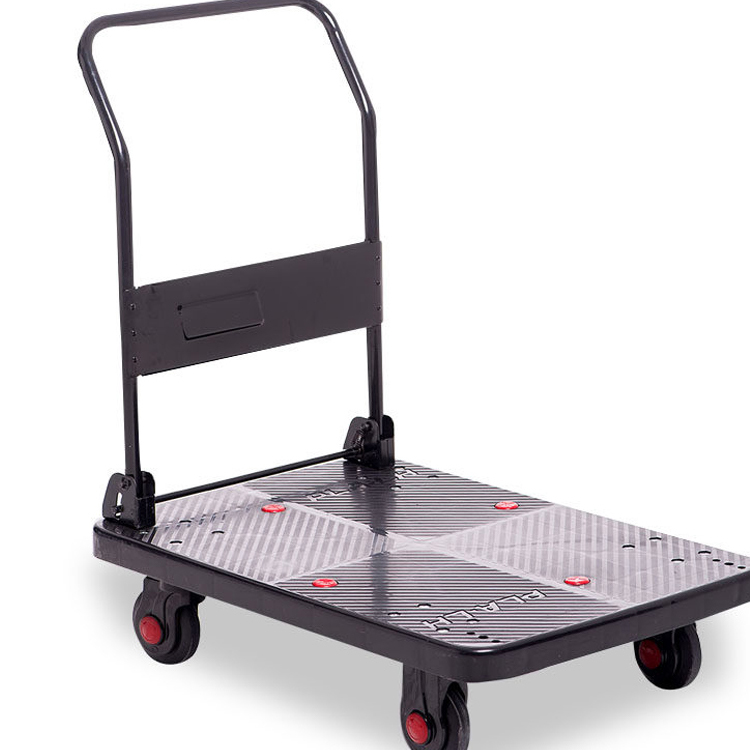 Guichang Thickened Rackstrolleysflatbed Cartssmall Trailersportable Folding Household Light and Silent Trolleys