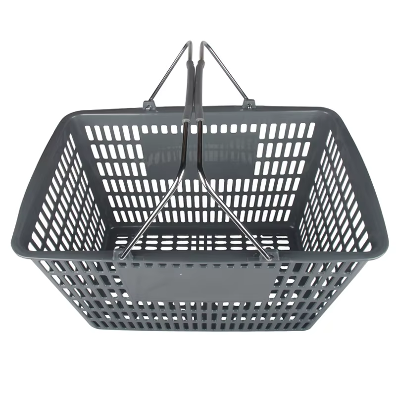 Guichang Supermarket dual-purpose shopping trailer Supermarket shopping basketshopping baskettrolley type plastic belt wheel
