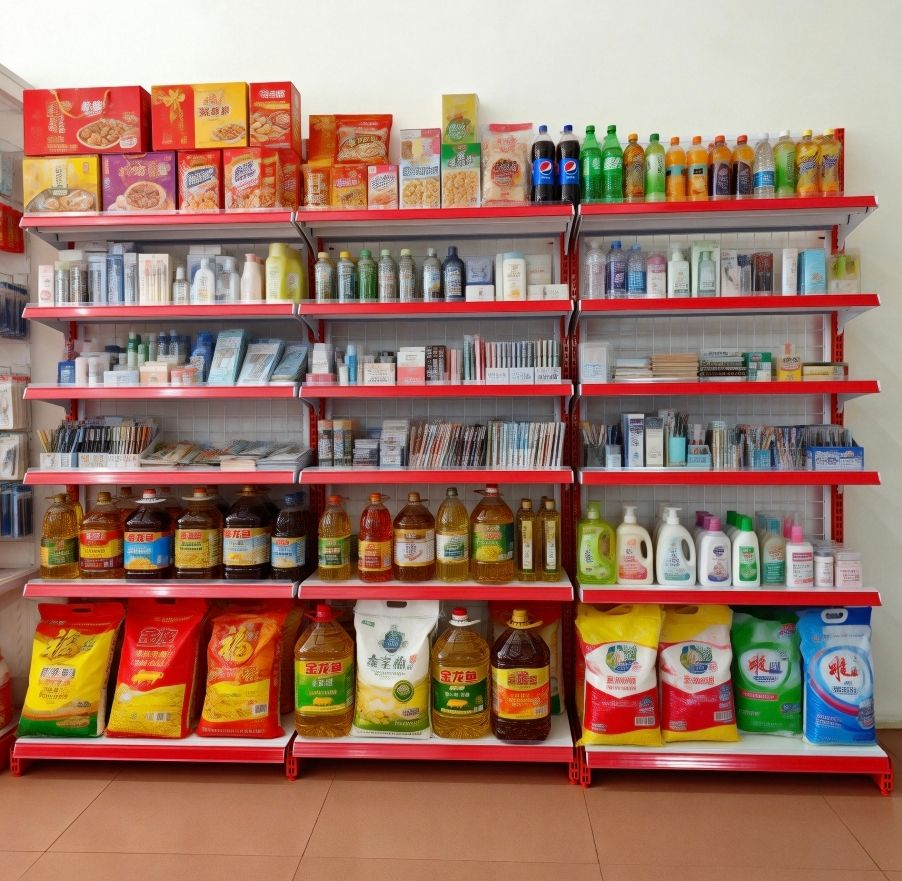 Guichang Single/double Sided Adjustable Metal Supermarket Shelves for Retail Store