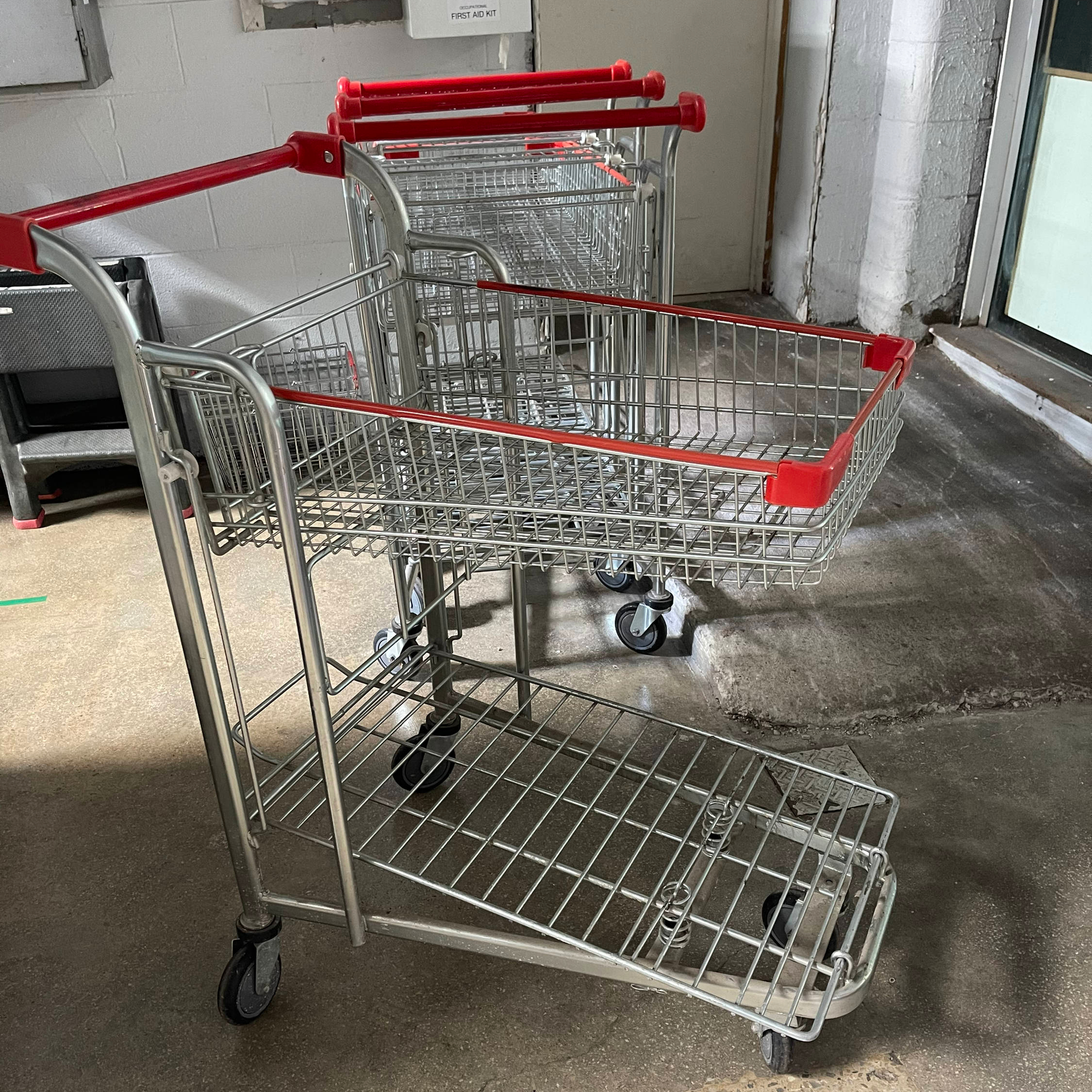 Factory Direct Sales Supermarket Shopping Cart Shopping Cart Trolley Large-capacity Property Convenience Trolley Household Groce