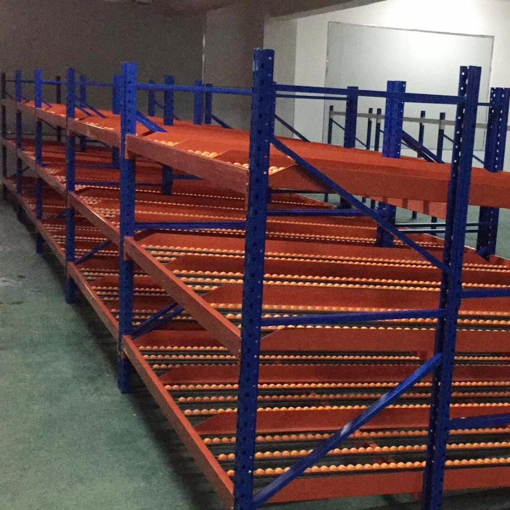 Guichang High Quality Assemble Automated Warehouse Storage Carton Flow Rack With Slide Roller