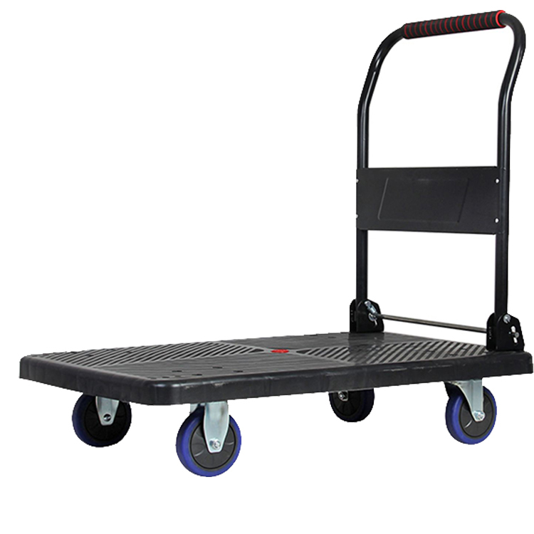 Trolley Pull Cargo Flatbed Folding Portable Small Pull Cart Household Trolley Trolley Truck Thickened Trailer