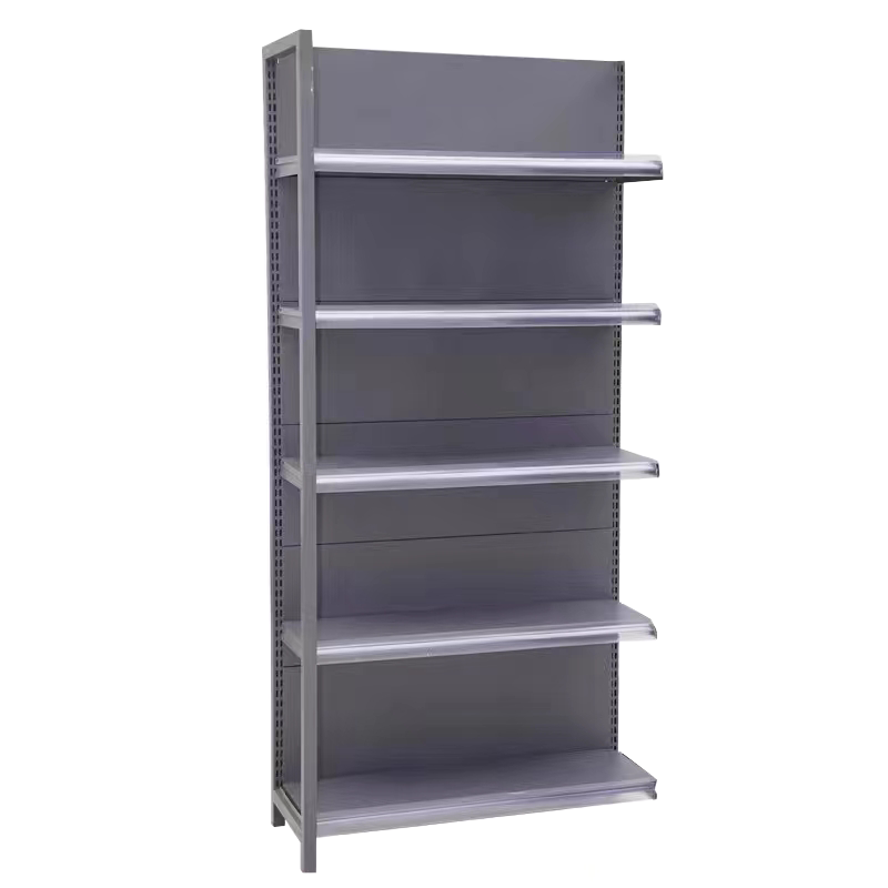Gui Chang Wholesale Yellow Wood Grain Metal Supermarket Shelf Custom Size Retail Store Display Rack Bulk Order