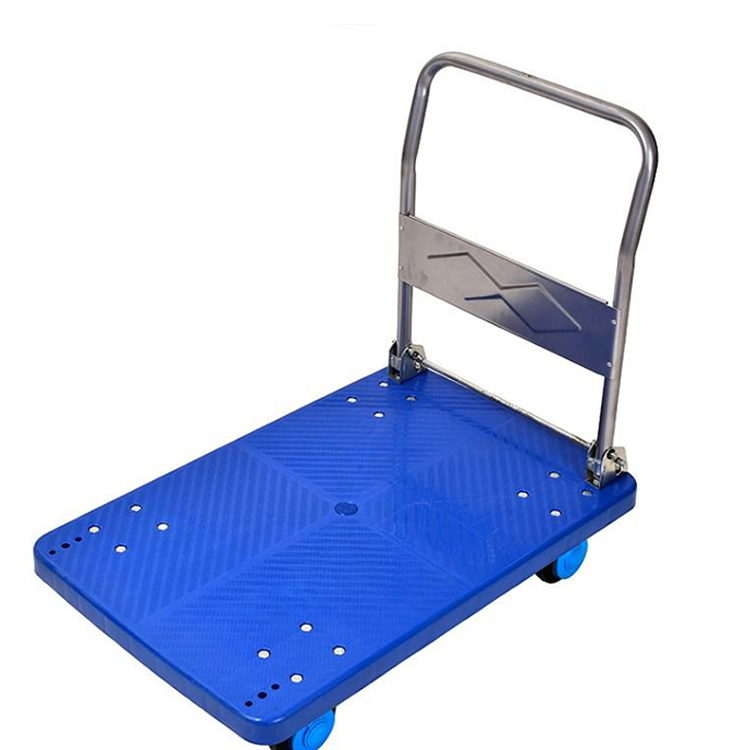 Steel Plate Trolley Flatbed Truck Truck, Folding Trailer Small Pull Cart Express Handling Silent Load king Large Cargo