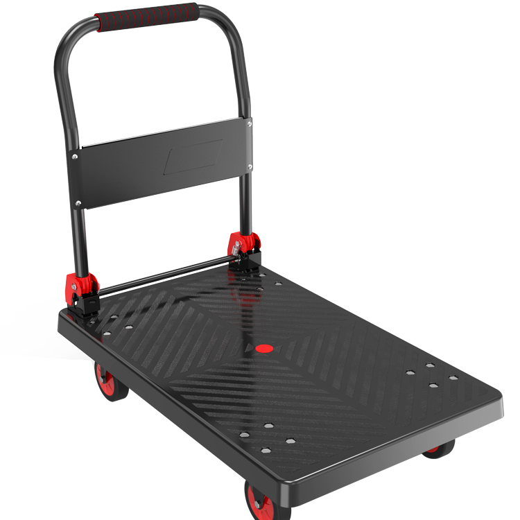 Flatbed Truck Small Trailer Push Goods Folding Hand Push Car Heavy king Light Portable Household Pull Goods Silent Cart
