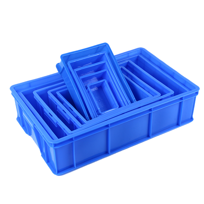 Guichang Rectangular Thick EU Turnover Box Clamshell Transportation Storage Box Gray Fish Pond Filter Box