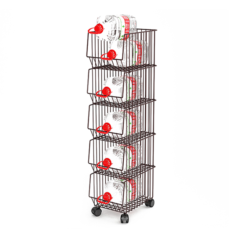 Eupo Style Display Gondola Supermarket Shelf High Quality Fashion White Metallic Duty Blue OEM Steel Store Heavy Layer SETS Rack